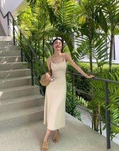 Spaghetti Strap Bodycon Slip Maxi Dress 40