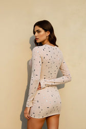 Crystal Mesh Bodycon Mini Birthday Dress