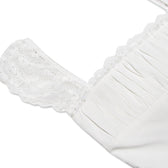 Lace Trim Square Neck Ruched Fit and Flare Mini Dress 34