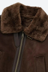 Faux Fur Collar Zip-Up Jacket