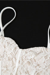 Lace Ruffle Slit Party Dress 7