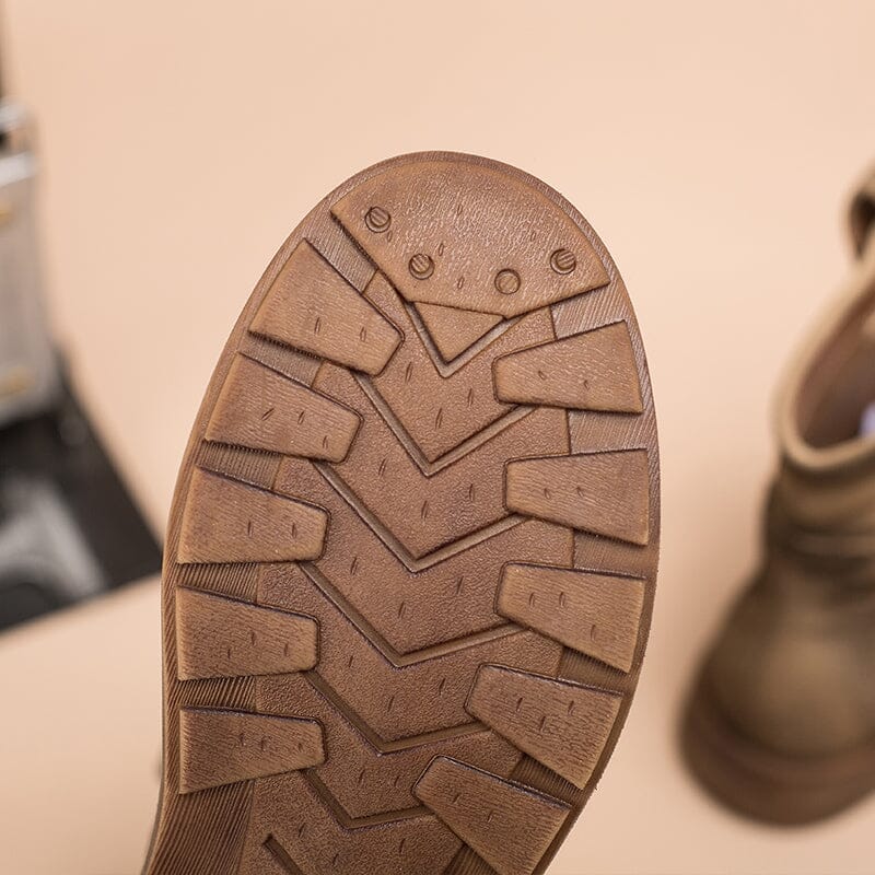 Matte��Leather Western Boots Handmade Cowboy Boots Gradient Colors in Brown/Apricot