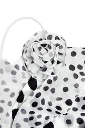 Satin Polka Dot Backless Bodycon Maxi Dress 4