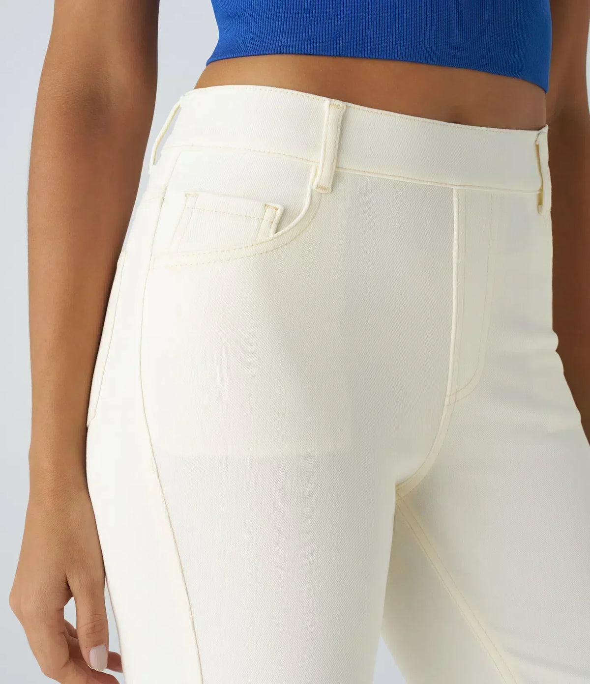 High Waist Straight Leg Pull On Jeans 31