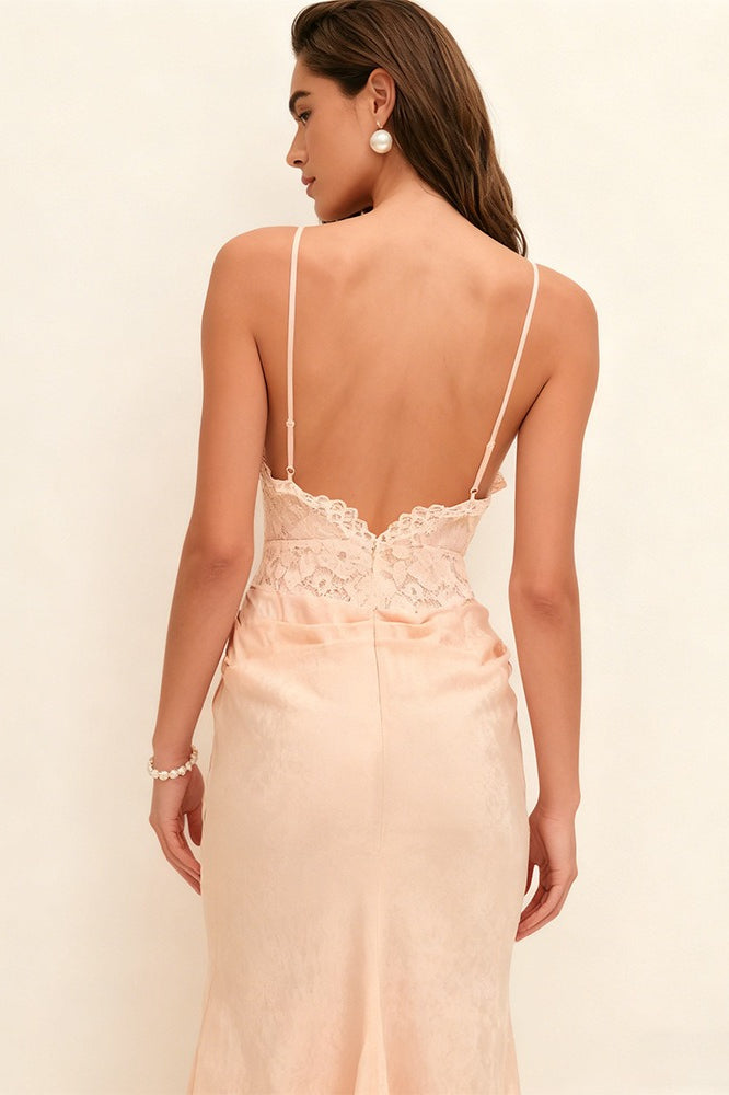 Lace Satin Dress