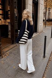 Casual Solid Color Zip-Up Loose Fit Knit Sweater