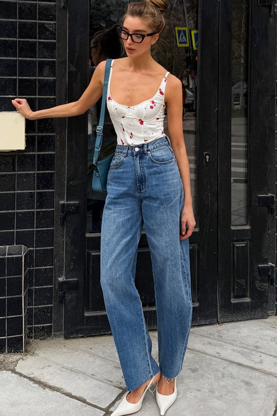 Floral Print Ruched Cami Top