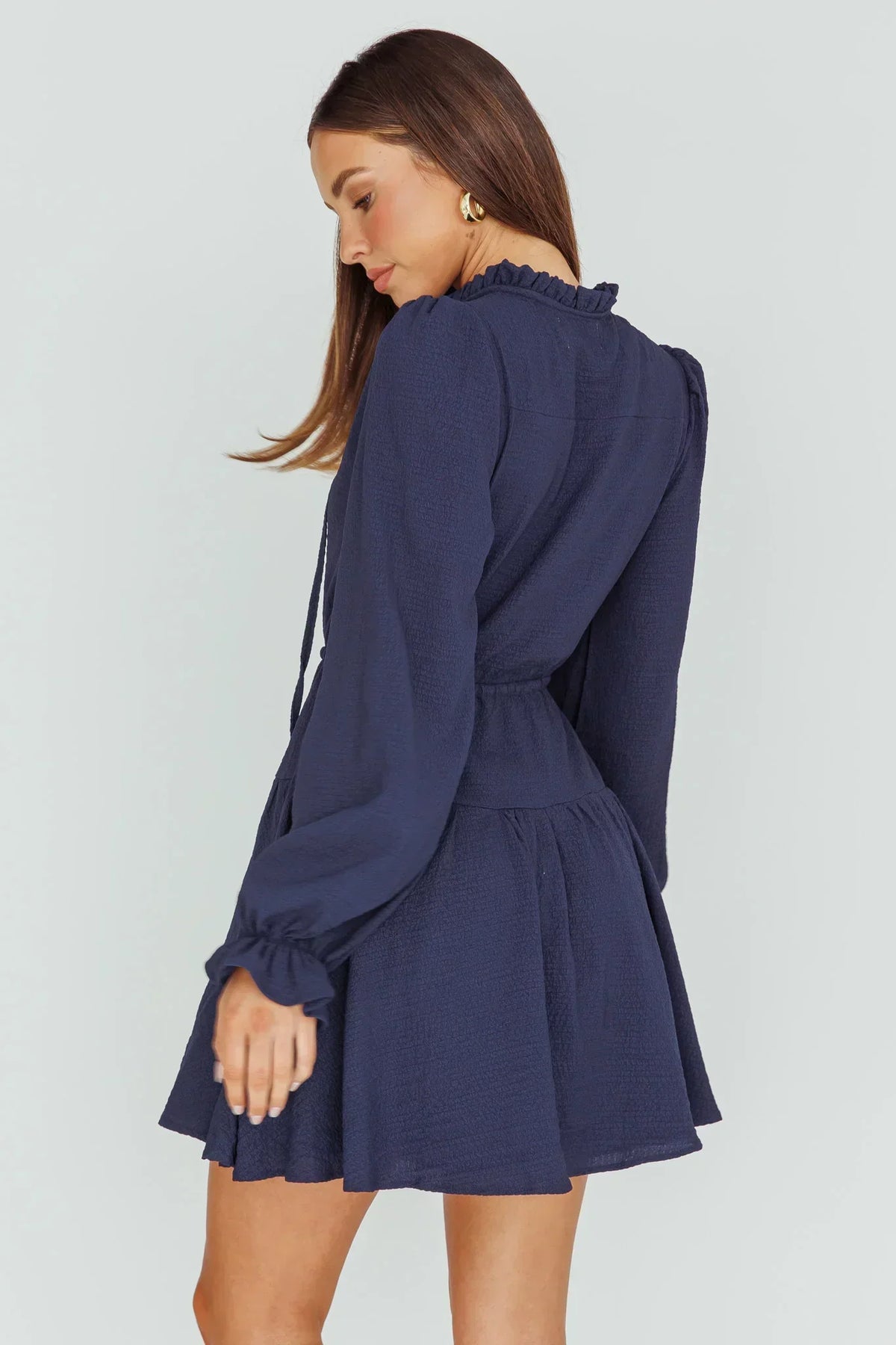 Waverly Long Sleeve Mini Dress Navy