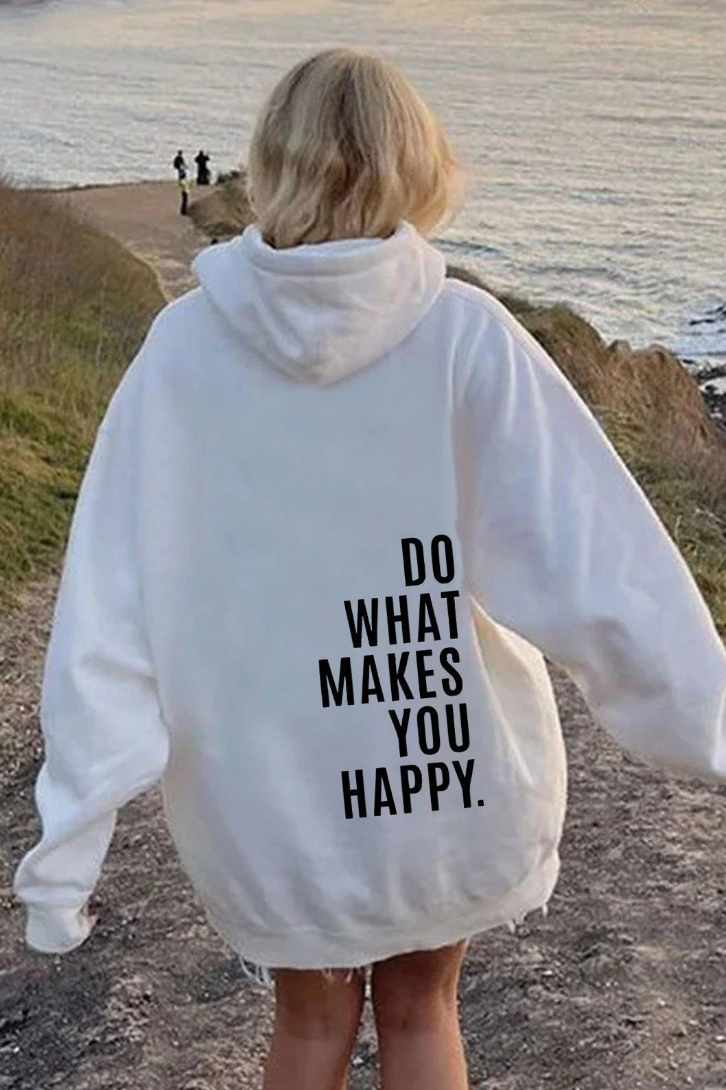 Drop Shoulder Oversized Print Hoodie