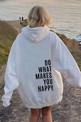 Drop Shoulder Oversized Print Hoodie