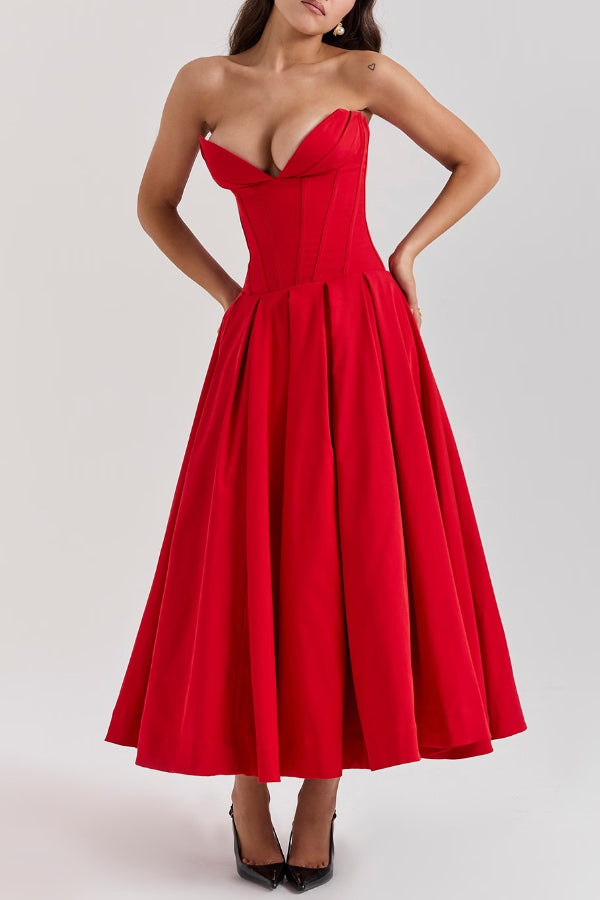 Exclusive Lorelei Strapless Midi Dress Premium Wardrobe Essential