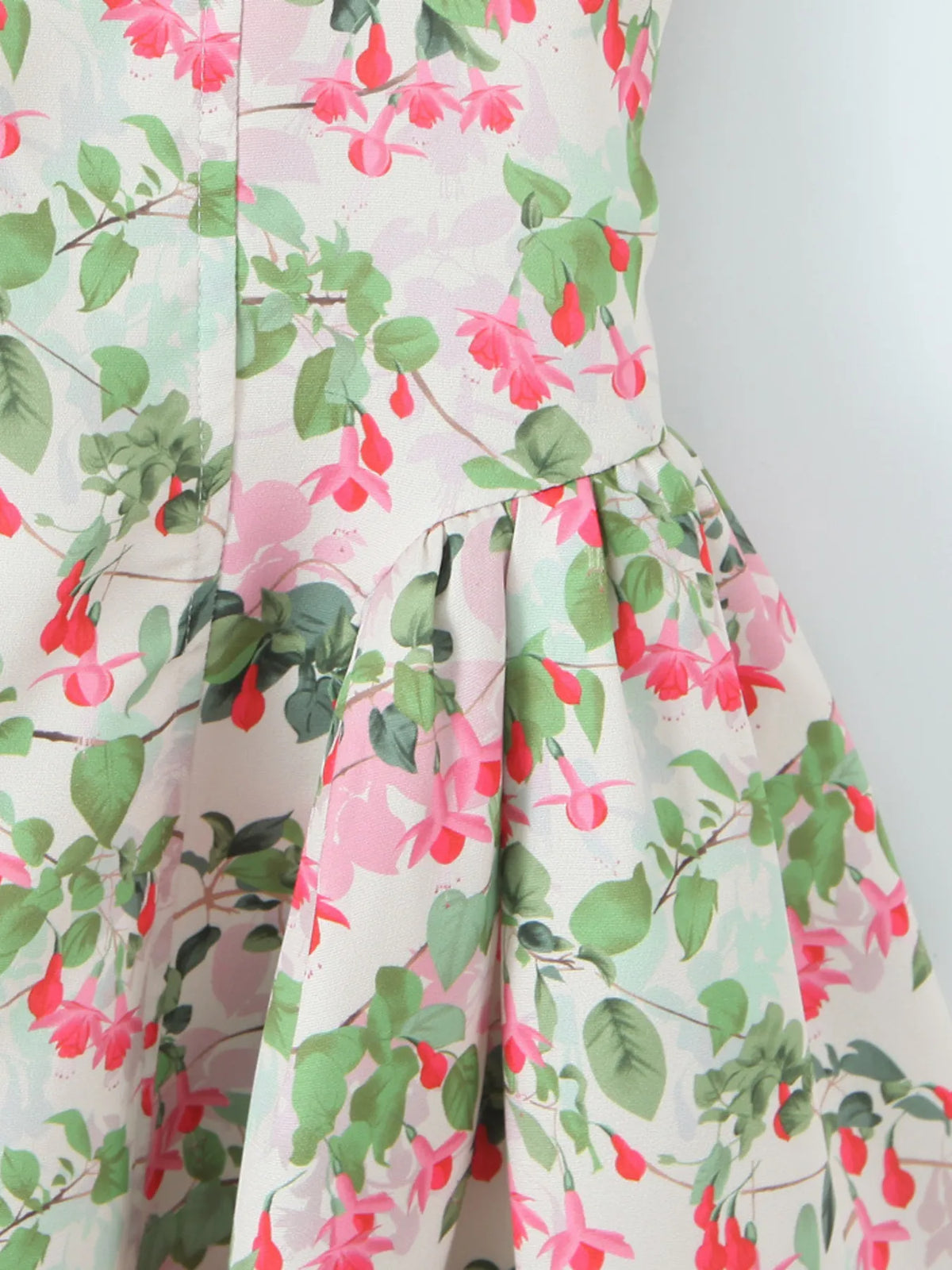 Floral Print Halter Plunge Keyhole Drop Waist Flared Mini Dress 10