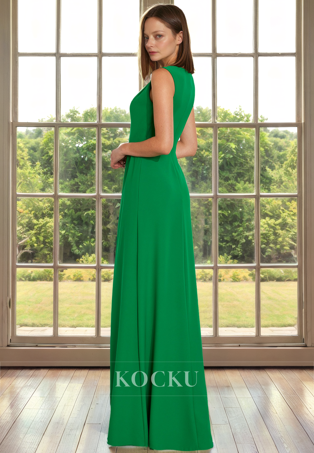 Simple & Casual Sleeveless A-Line Satin Cocktail Mother of the Bride Dress