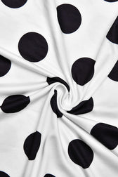Short Sleeve Retro Dot Print Blouse