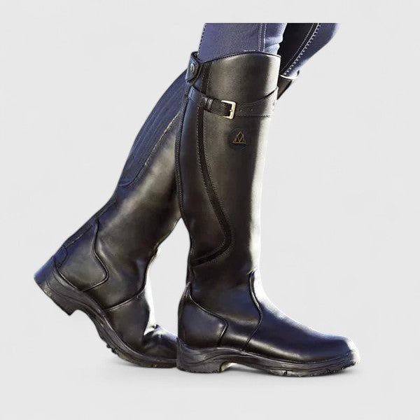 Buckle Strap Low Heel Knee High Riding Boots