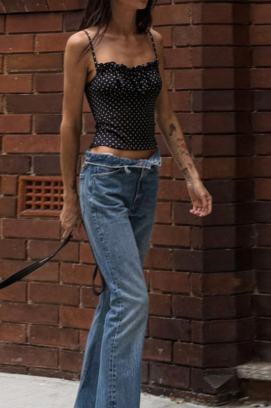 Polka Slim Layered Cami Top