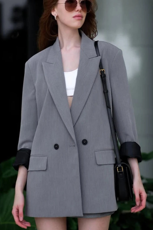 Double Breasted Casual Blazer