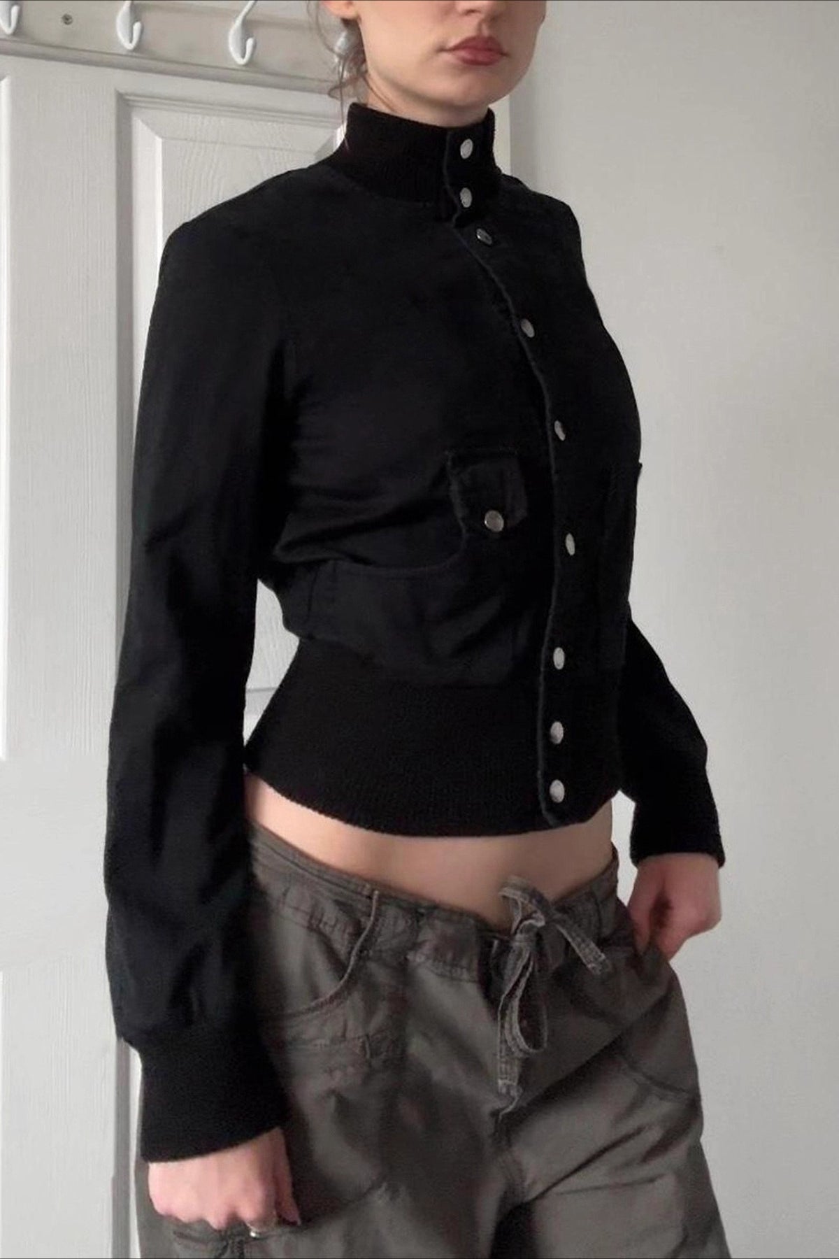 Cropped Belted Cargo Jacket