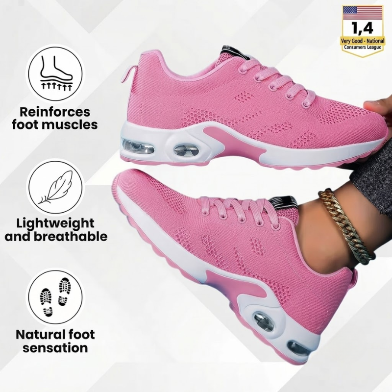 Lace Up Mesh Air Cushion Sneakers