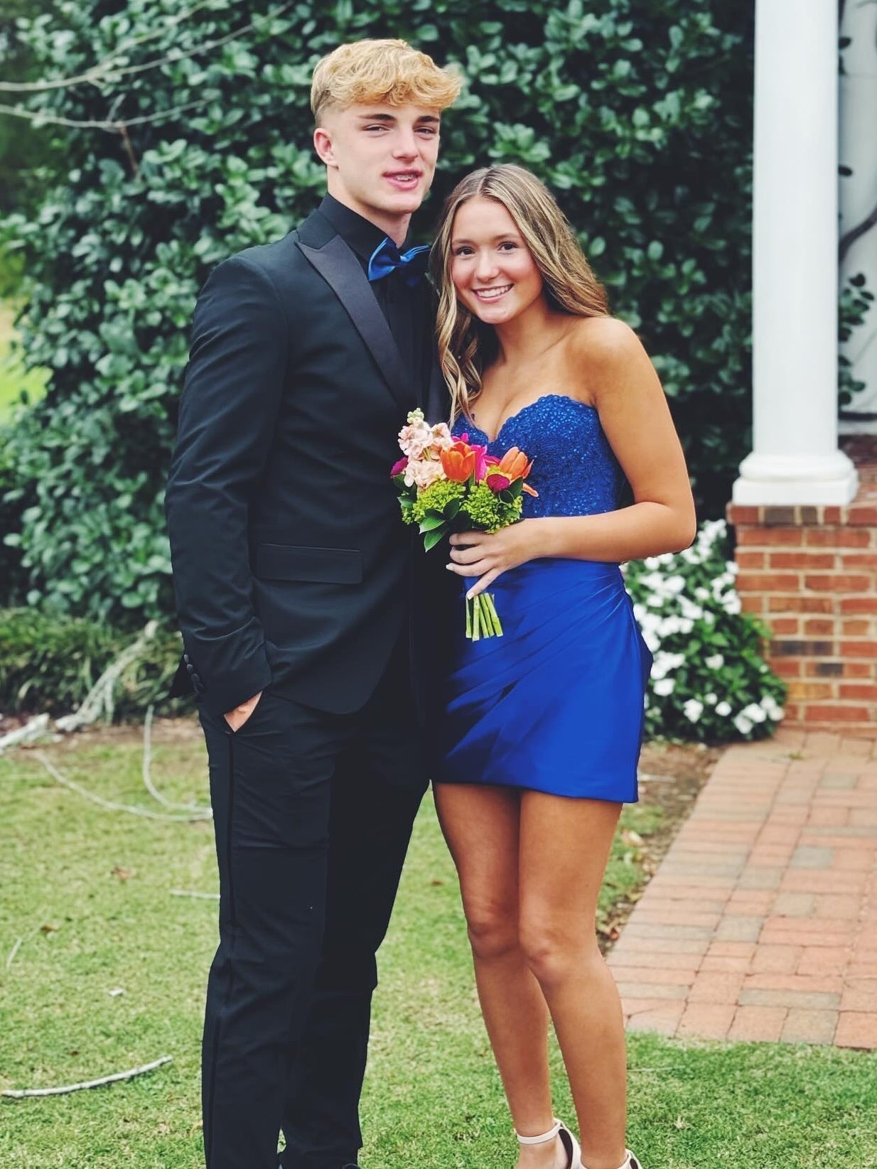 Stunning Fuchsia Bodycon Sweetheart Lace Top Short Satin Homecoming Dress