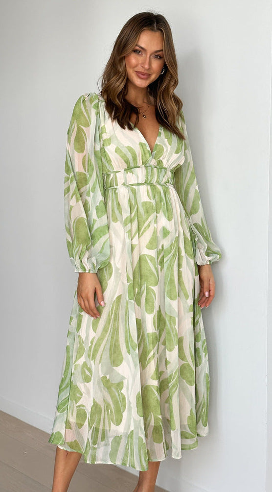 Sideris Midi Dress - Green