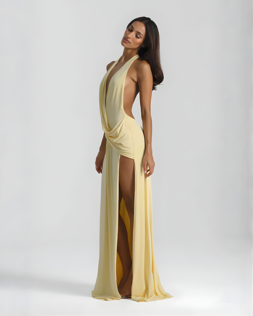 Simone | Halter Maxi Dress