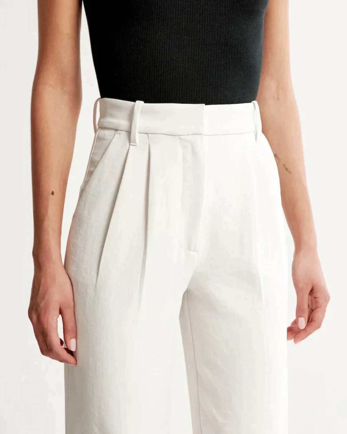 High Waist Pleated Wide Leg Trousers