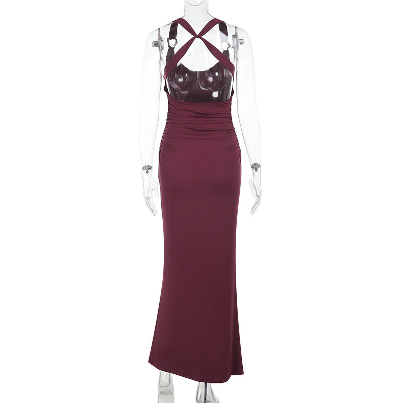 Solomon Maxi Dress - Maroon