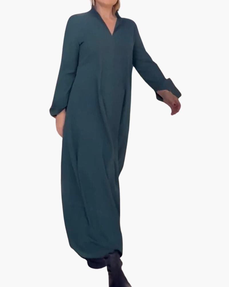 Millie | Loose-Fitting Stylish Long Dress Green