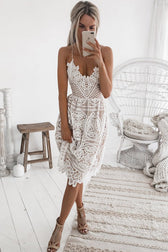 Take Me Out Tonight Lace Midi Dress - 2 Colors - View 8