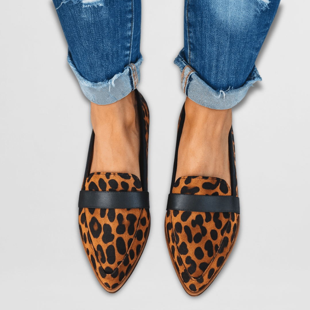 Pointed Toe Suede Look Slip On Loafers