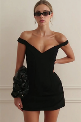 Sexy Deep V Solid Fitted Bodycon Party Dress