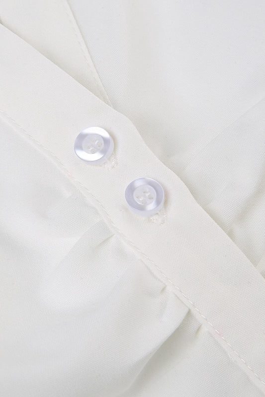Solid Button Front Fitted T-Shirt