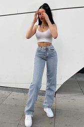 High-Waist Denim Jeans
