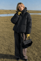 Cropped Plush Lined Oversized Puffer Jacket