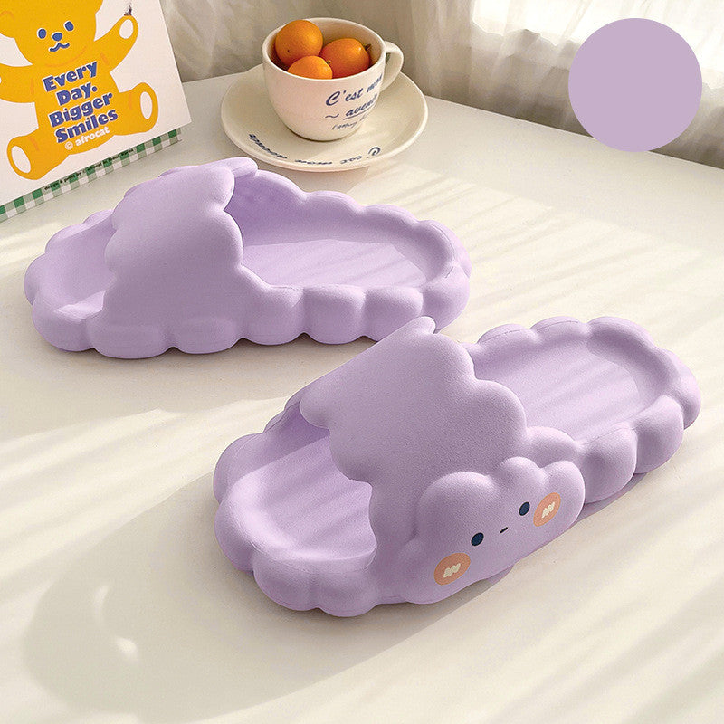 Cute Cloud Summer Girl Heart Home Non-Slip Cloudy Thickened Soft-Soled Slippers