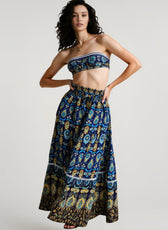Rayon High Waist Hollow Boho Vacation Skirt