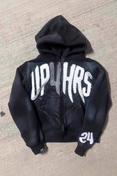 Bold Geometric Print Hoodie