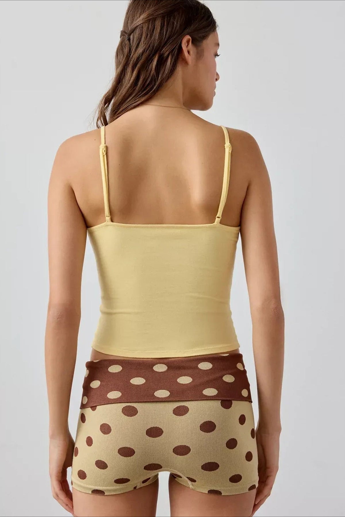 Crisscross V-Neck Ribbed Cami Top