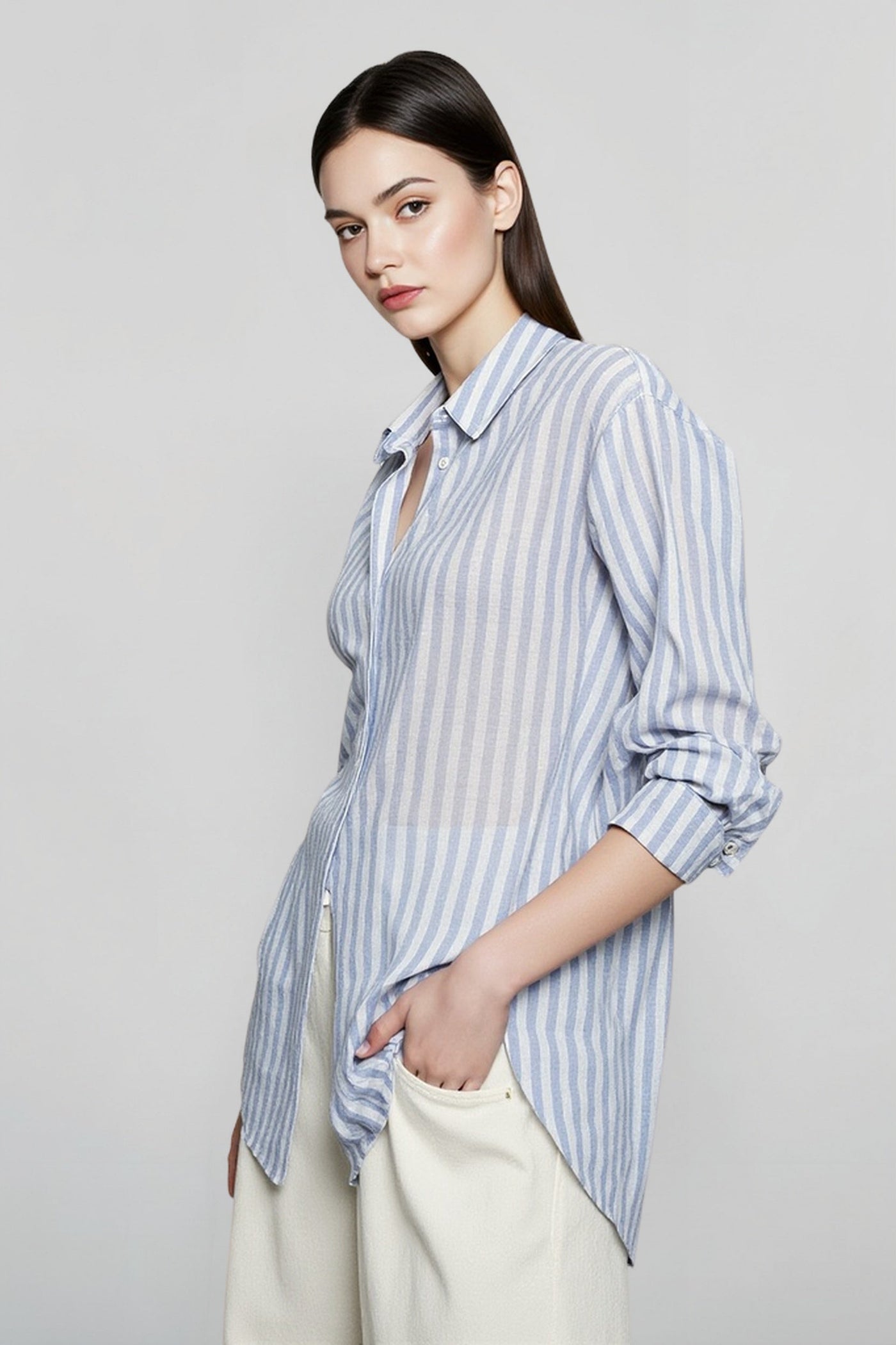 Pure Linen Vacation Blouse