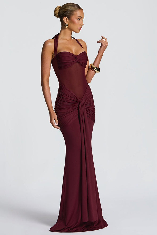 Ruched LowBack Bodycon Party Dress