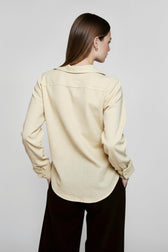 Linen V Neck Relaxed Blouse