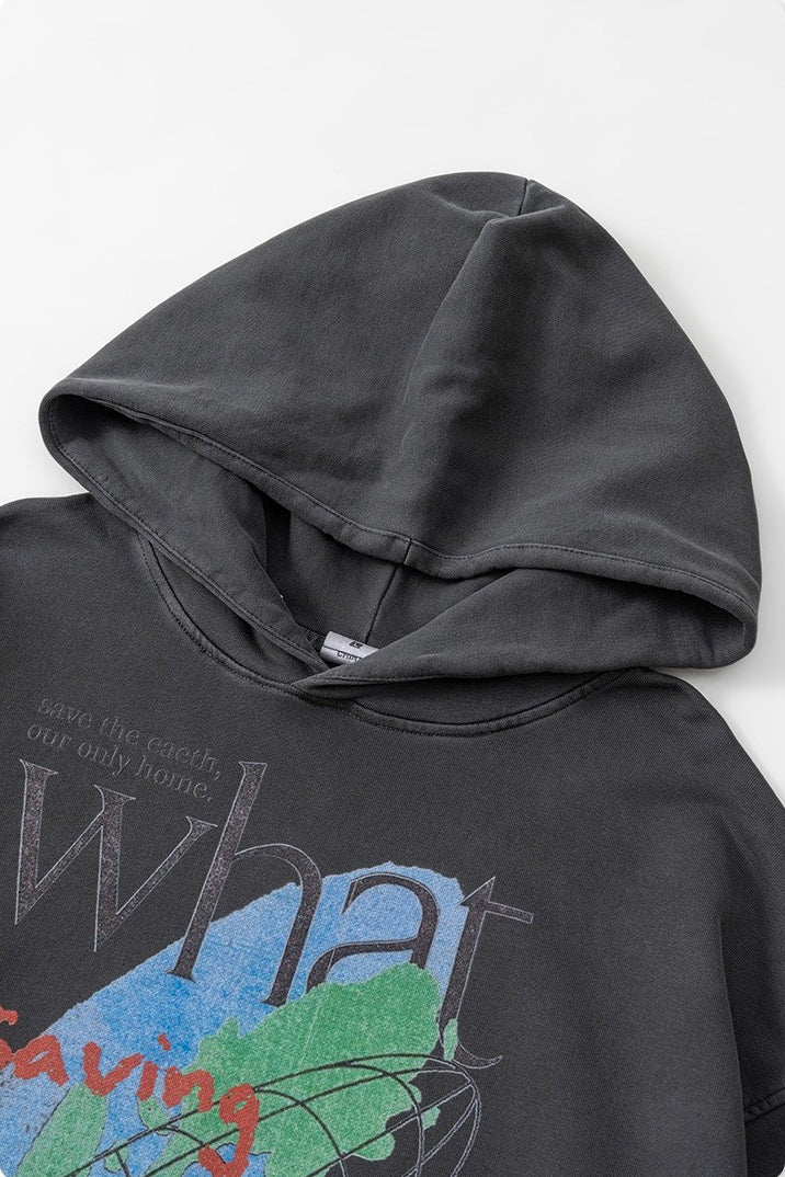 Vintage Street Print Hoodie