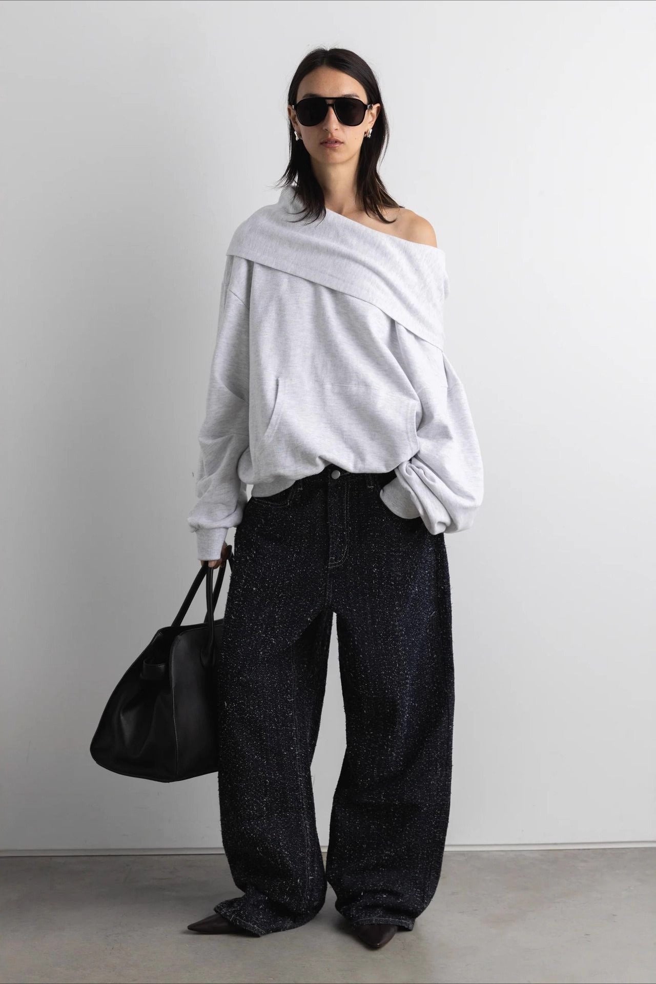 Off Shoulder Spring Print Hoodie