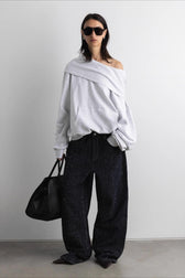 Off Shoulder Spring Print Hoodie