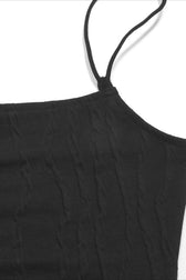 Backless Spaghetti Strap Fitted Crop Top