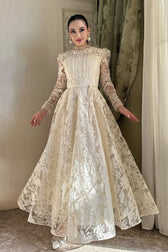 Retro Elegant Lace Embroidered Wedding Dress