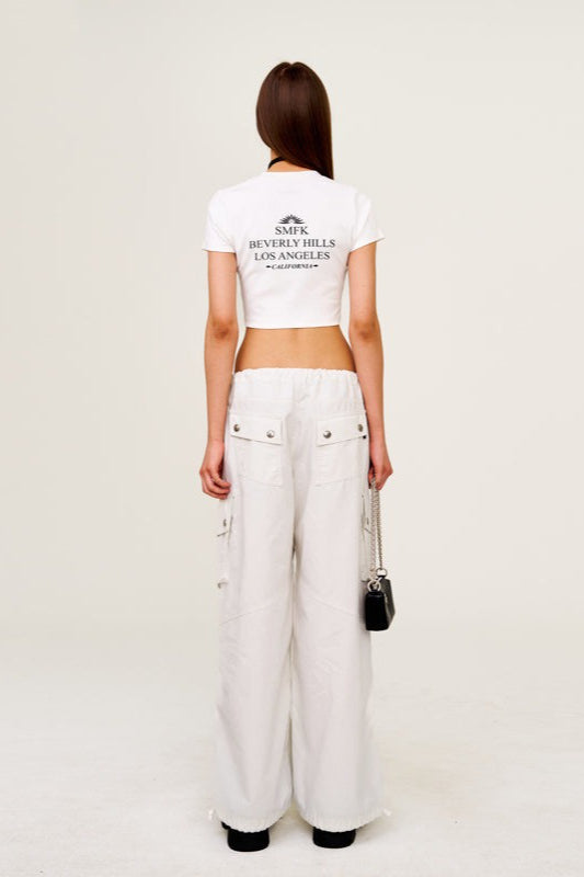 Cropped Fitted Crewneck T-Shirt