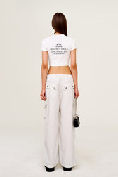 Cropped Fitted Crewneck T-Shirt