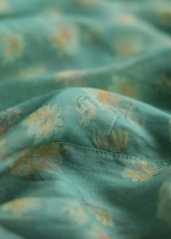 Floral Print Empire Waist Short Sleeve Loose Midi Dress